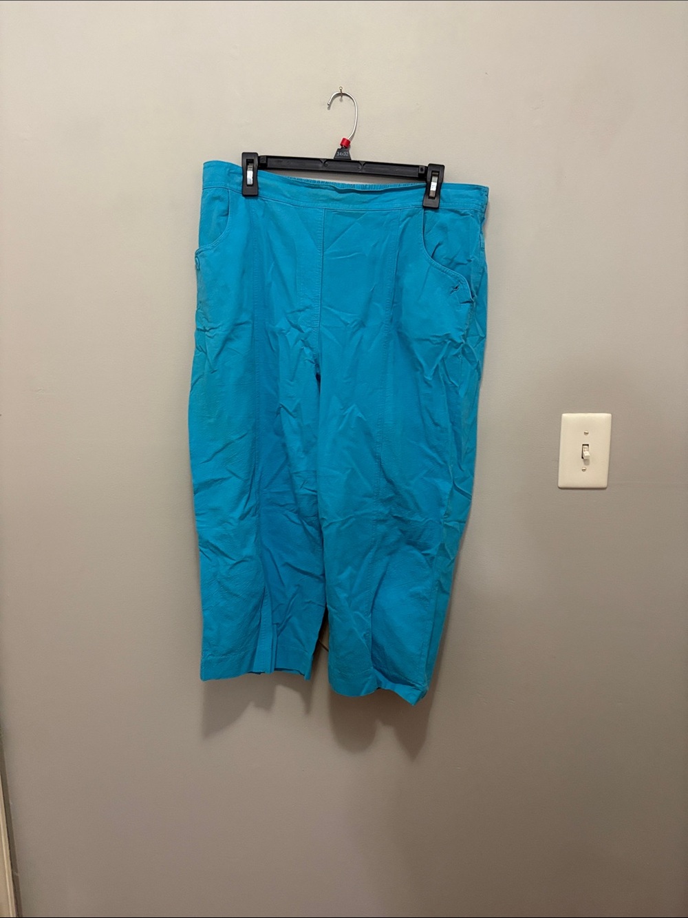 Alfred Dunner Teal Cotton Pants - Picture 9 of 9